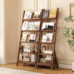 中古书报架家用阅读书架落地置物架客厅杂志展示架报刊收纳绘本架