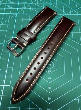 快拆油蜡皮牛皮表带 18mm19mm20mm21mm22x18mm酒红色牛皮表带