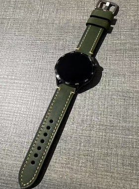 gt4/gt5手工表带等宽牛皮厚料磨砂绿色黑色疯马皮棕18/20/22/24mm