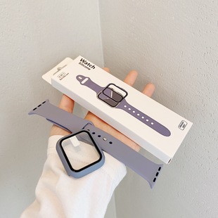 3代保护壳膜一体套装 适用于苹果手表S7iwatch表带硅胶apple6