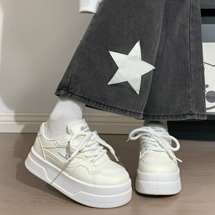 回力女鞋厚底增高小白鞋女款2026春季新款学生百搭爆款小个子板鞋