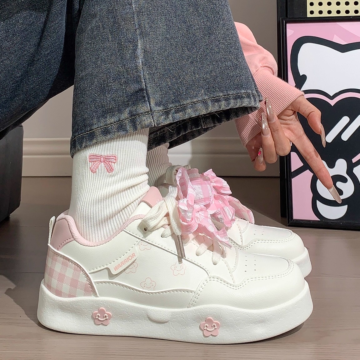 回力爆款小白鞋女款厚底百搭