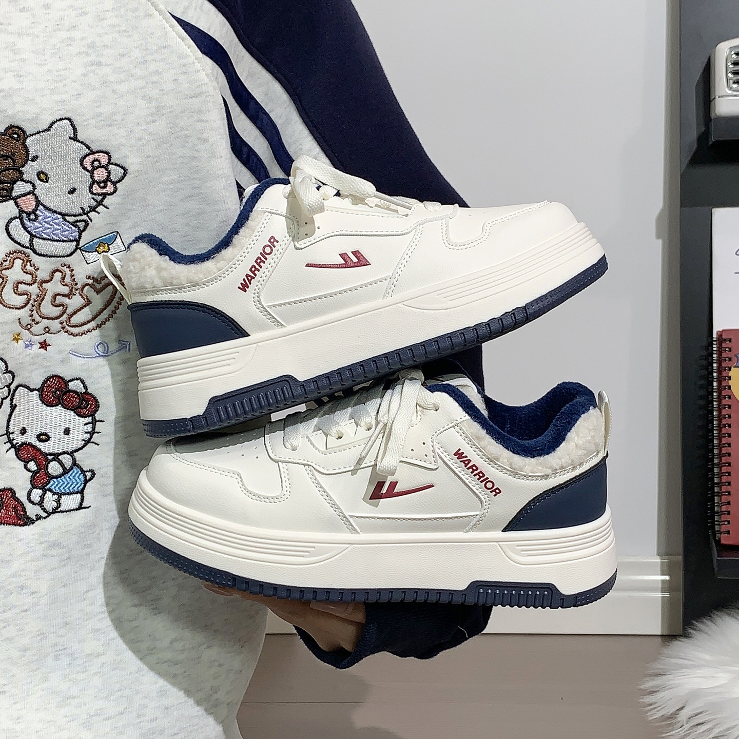 回力板鞋男鞋秋冬新款加绒鞋子