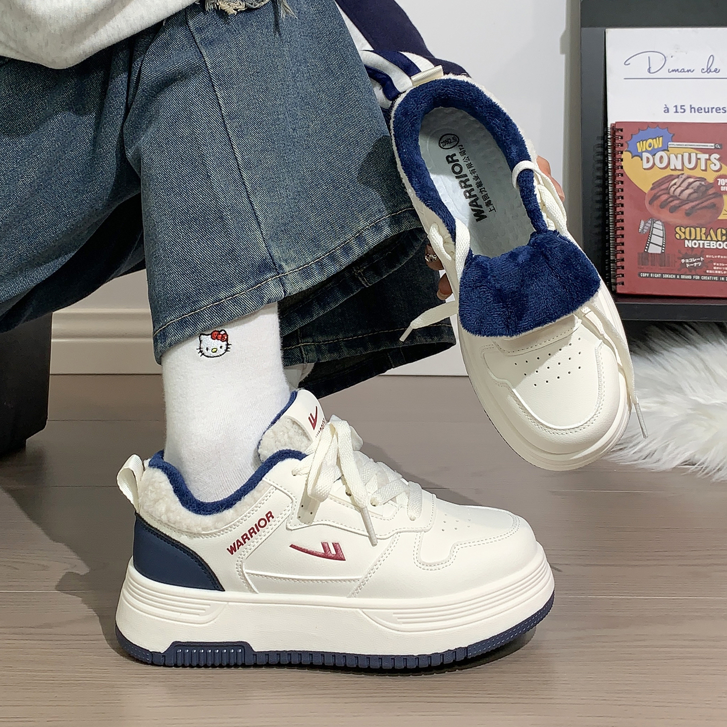 回力棉鞋女鞋加绒保暖防滑板鞋女款冬季2025新款加厚二棉冬鞋子女