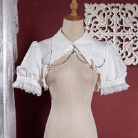 【 In Stock 】 Contract Cross Vest Leopard Cat Original lolita Gothic Elegant puffed-sleeve jacket thumbnail 2