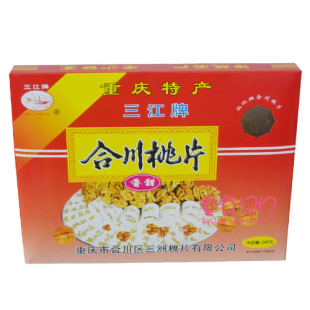 重庆三江牌合川桃片香甜味240g 礼盒装桃片糕点心 另有椒盐味八珍