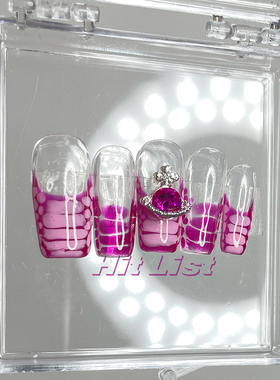 HitList原创y2k辣妹西太后穿戴式美甲小红书定制彩妆指甲贴成品