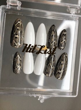 HitList辣妹穿戴式美甲成品欧美蛇纹小红书ins风定制假指甲贴片