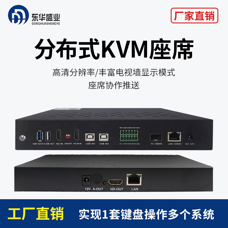 东华盛业 可视化KVM座席分布式4K节点解码拼接处理器16层窗