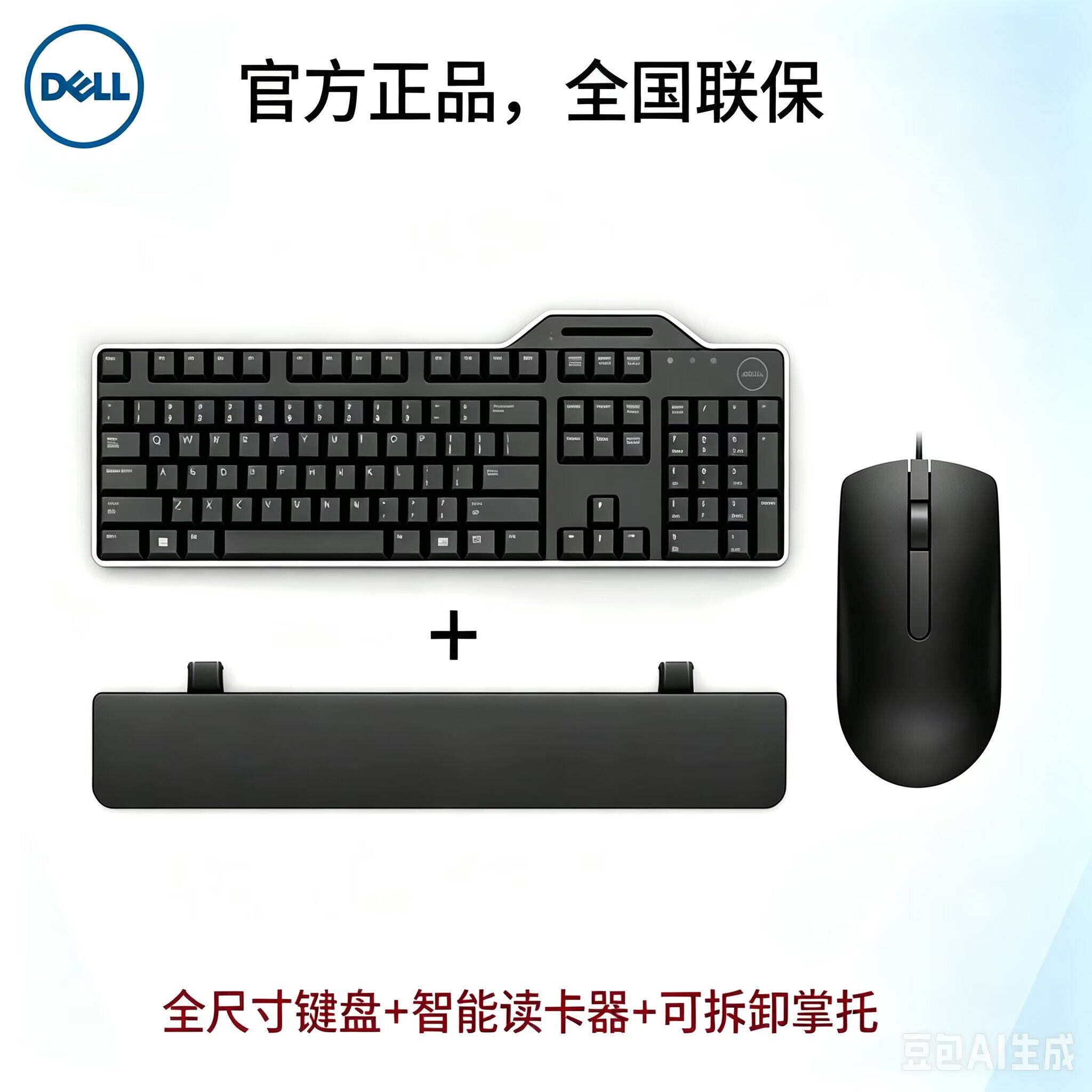 原装正品Dell戴尔有线键盘KB813带掌托MS116台式机笔记本键鼠套装