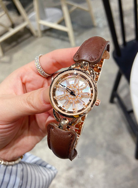 Camno Keair新款旋转手镯子手表CK2-52013女士摩登轻奢小表盘女表