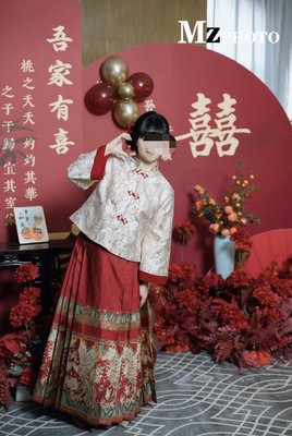 出租满庭芳永遇乐新中式上衣女马面裙婚服汉服套装敬酒服订婚礼服