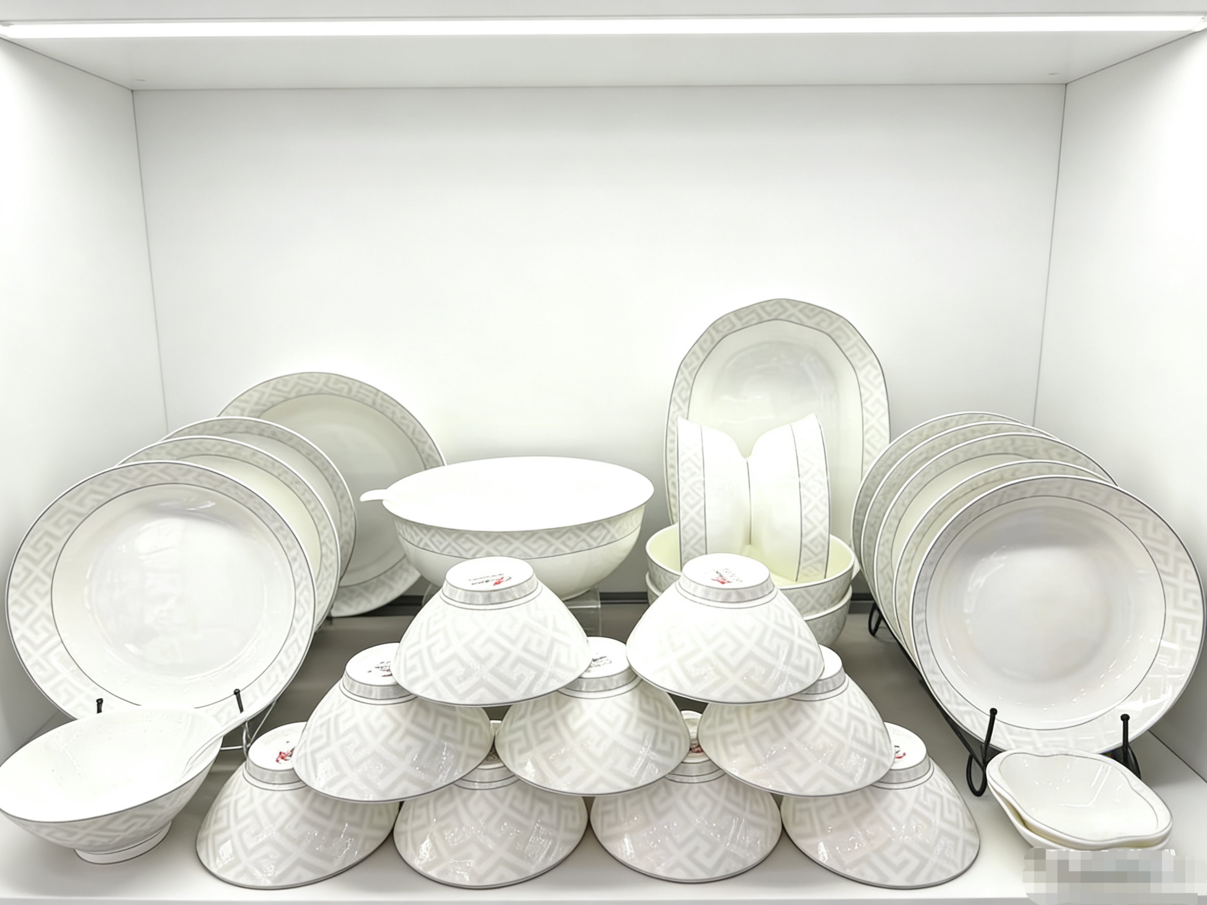 唐山骨瓷碗碟盘套装餐具家用中式微波乔迁搬家结婚礼盒皓宁骨质瓷