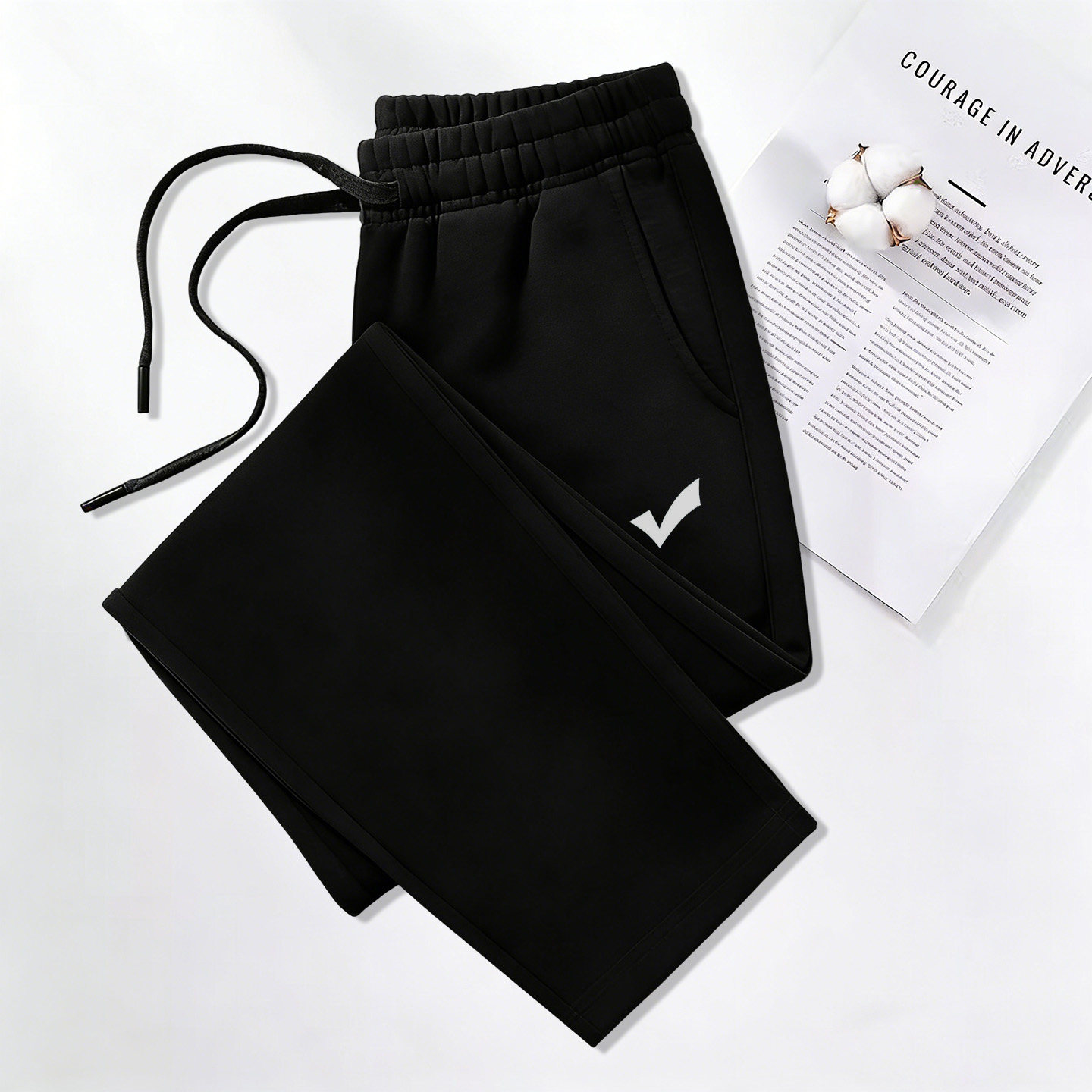 品牌纯棉休闲运动裤女薄款2026春秋新款直筒卫裤大码加绒冬季女裤