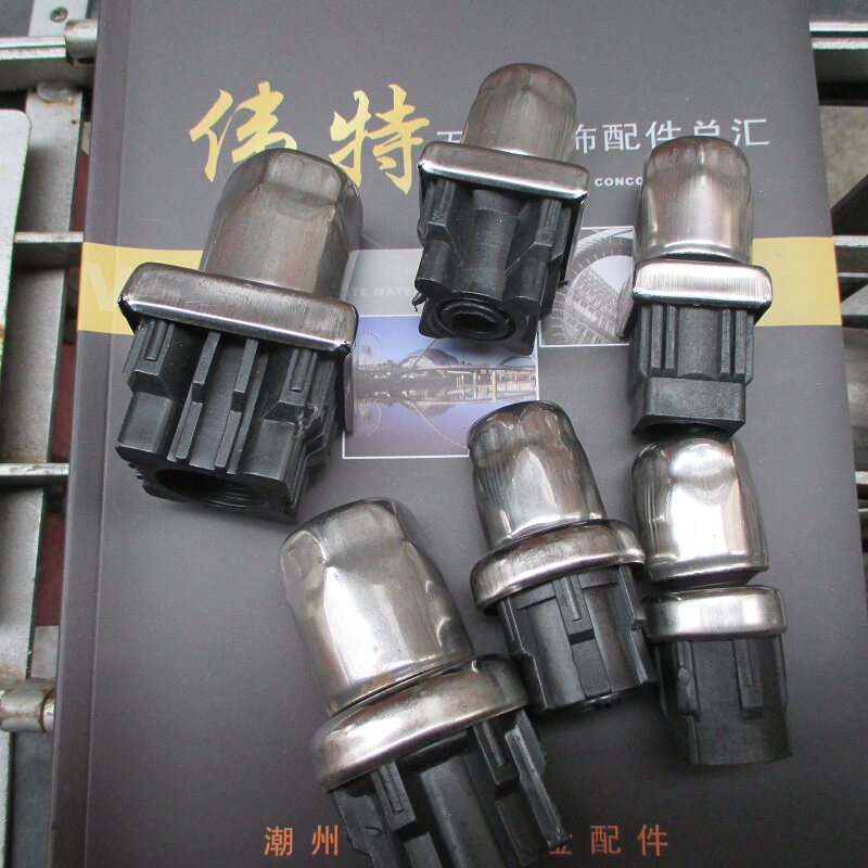不锈钢可调子弹脚桌子椅子塑料可调节高度脚垫方形圆形半钢支撑