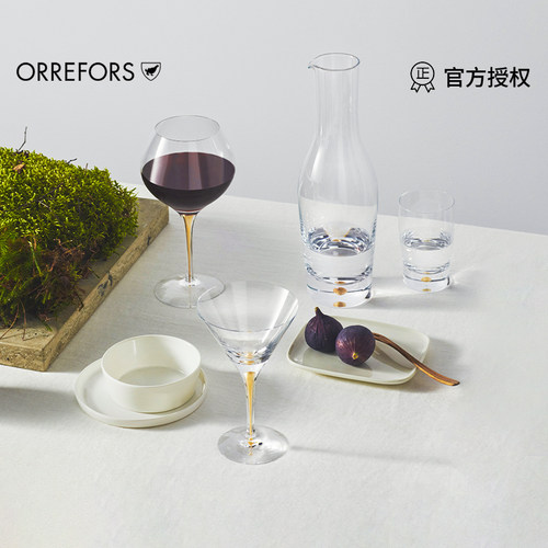 orrefors水晶红白葡萄香槟杯礼盒