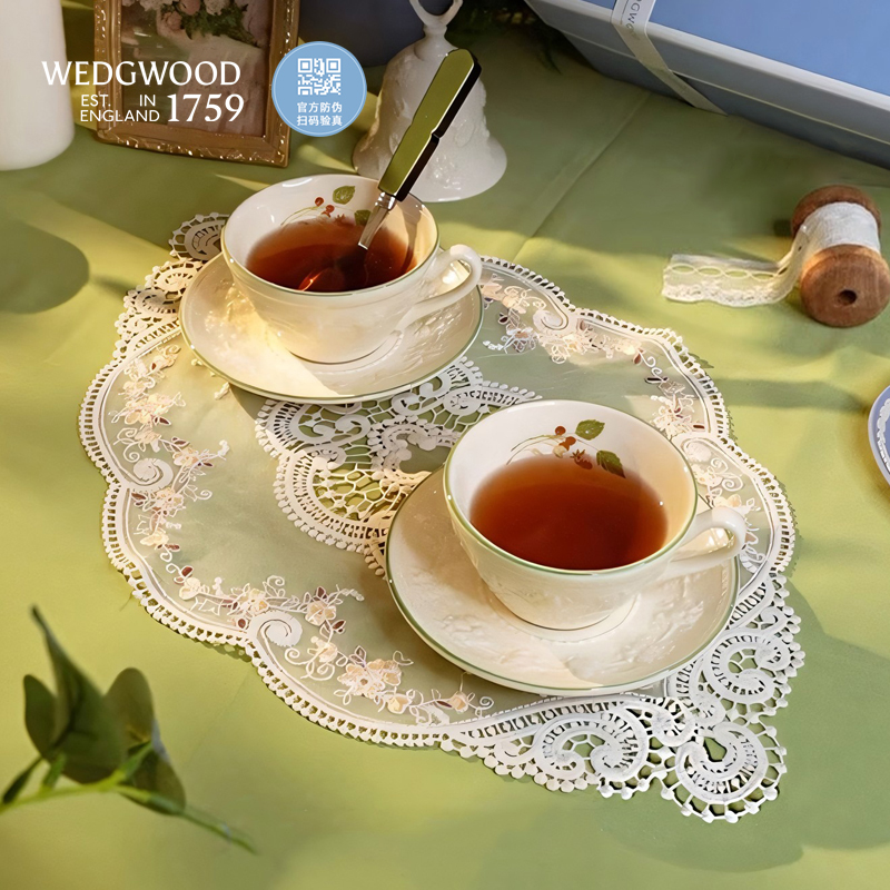 WEDGWOOD树莓2杯2碟下午茶杯碟