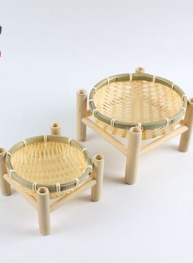 四方脚架小果瓜子樱桃蓝莓竹编