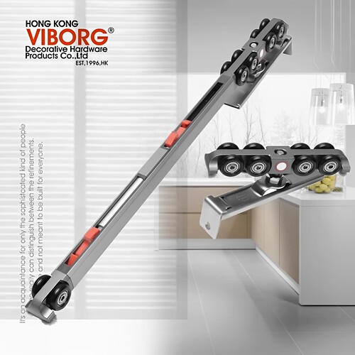 VIBORG厨房实木吊门双向缓冲吊轨