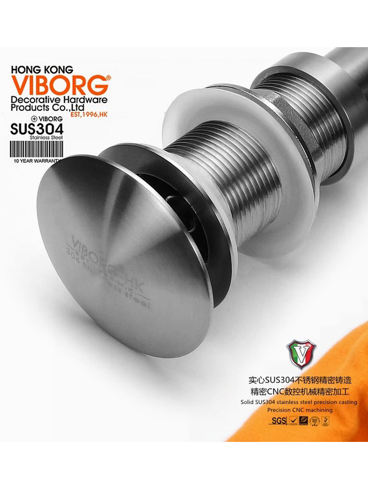 VIBORG域堡304不锈钢台盆下水器洗排水下水管配件漏水塞按弹/翻盖,3C数码配件,USB多功能数码宝,淘宝优惠券,粉丝福利购,淘宝优惠卷