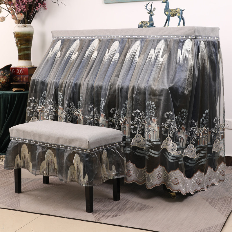 钢琴罩新中式复古加厚轻奢高档欧式立式钢琴布盖布防尘罩简约现代,居家布艺,钢琴罩,淘宝优惠券,粉丝福利购,淘宝优惠卷