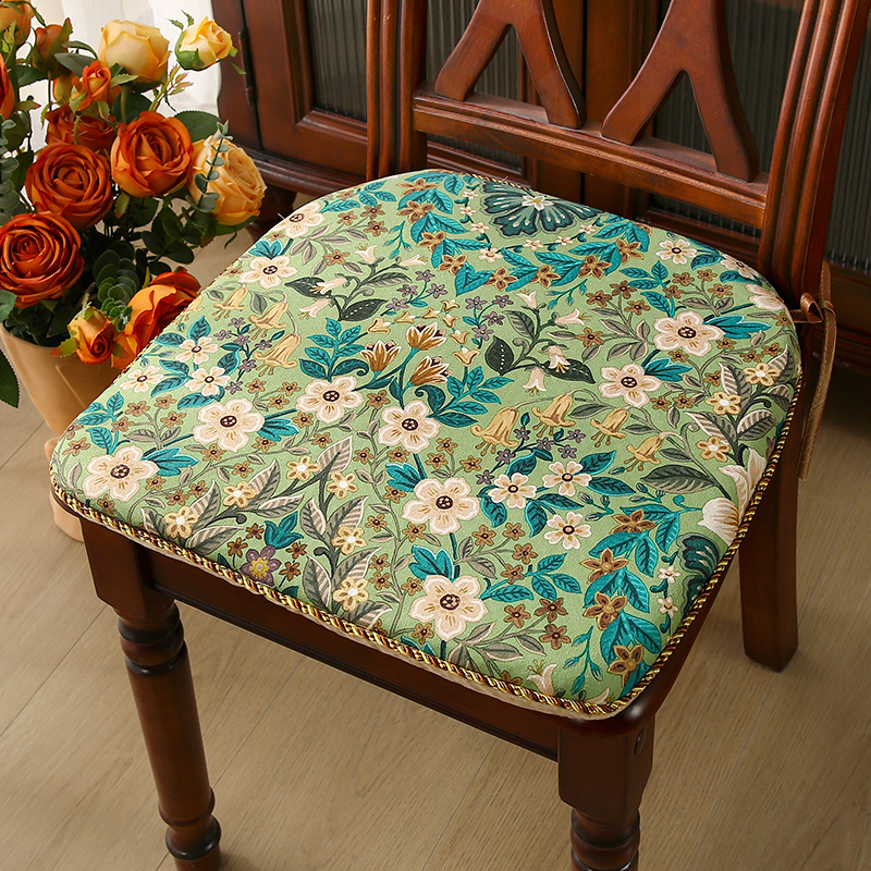 美式复古实木餐椅垫加厚海绵