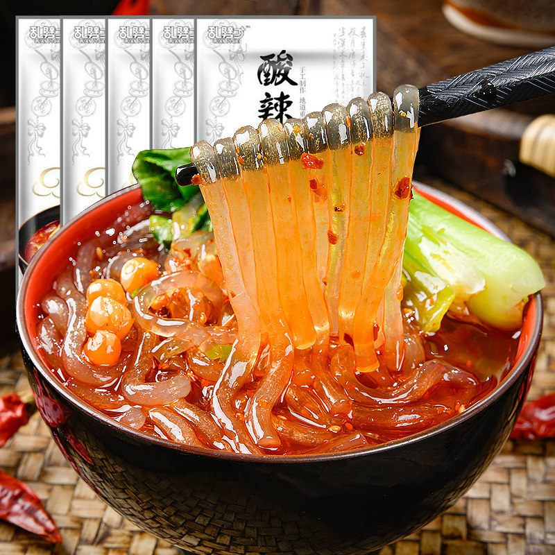 自煮速食重庆特产酸辣粉袋装红薯粉自煮速食调料包麻辣酸辣味粉丝