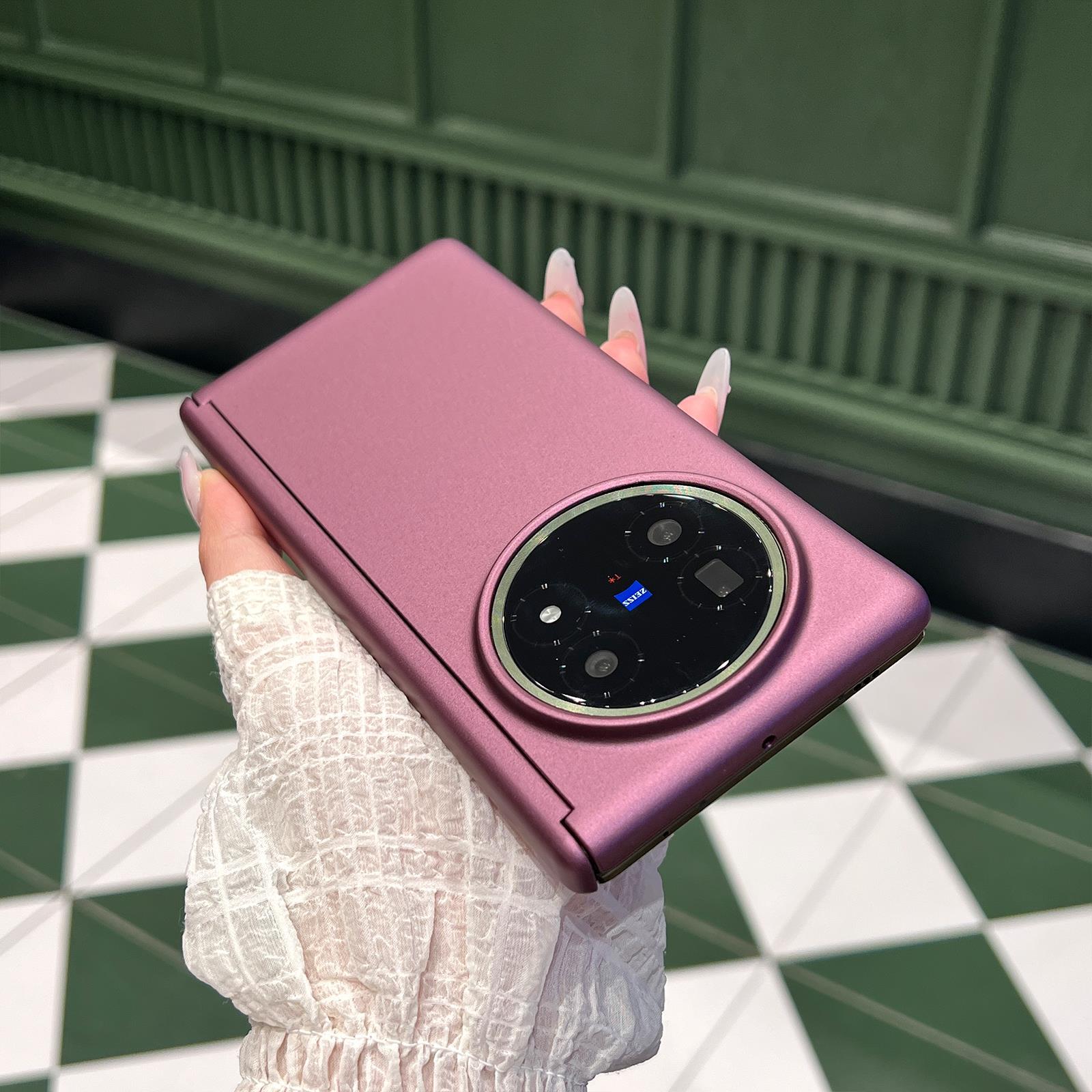 适用于vivoxfold5手机壳超薄磨砂电镀VIVO X Fold5折叠屏保护套新款全包vivoxfold3pro外壳防摔5G后壳