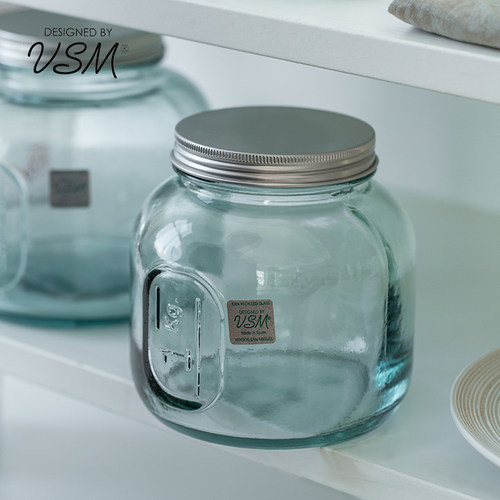 西班牙进口玻璃密封罐空瓶泡菜罐咸菜腌制空容器装五谷杂粮收纳罐
