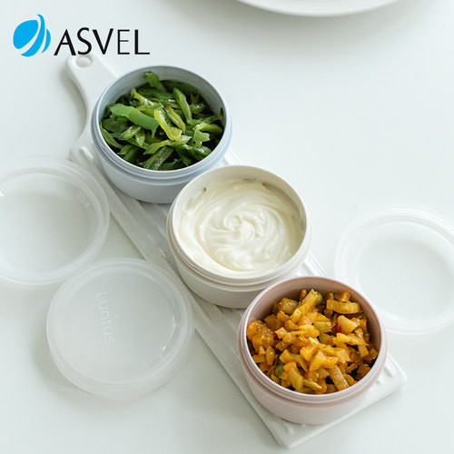 日本asvel蘸料盒便携外带盖小碗