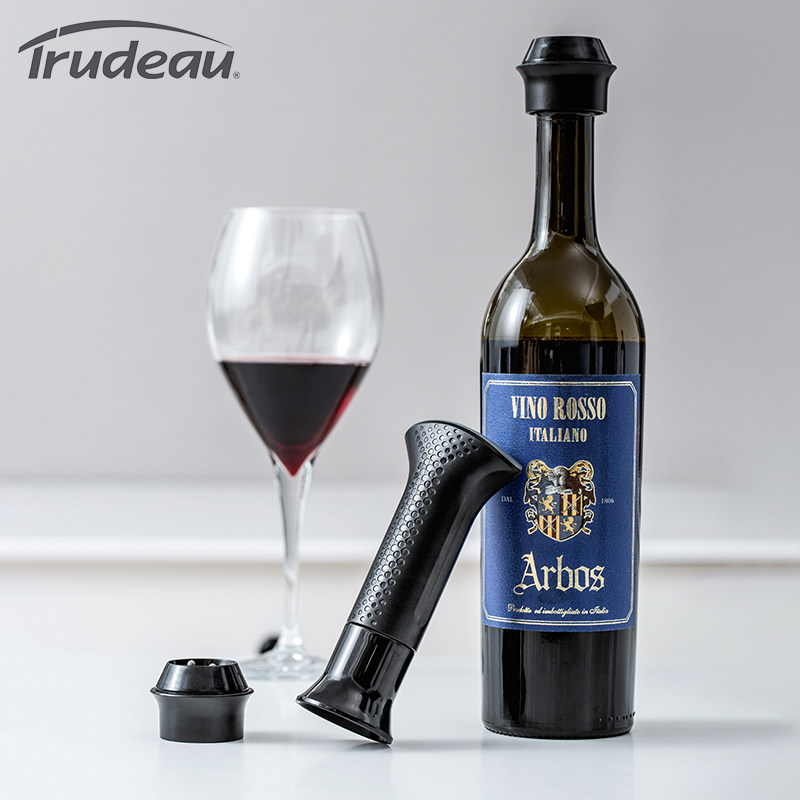 红酒瓶塞加拿大trudeau抽真空封口器葡萄酒保鲜通用硅胶瓶盖密封