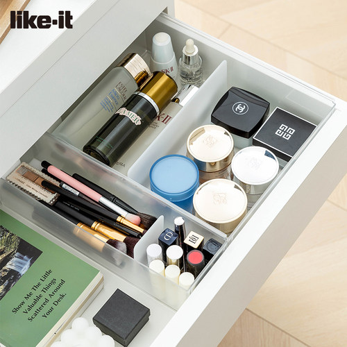日本likeit化妆品收纳盒抽屉透明