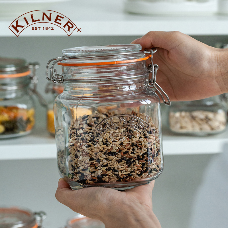 英国kilner密封罐收纳干货食品玻璃瓶子防潮储存罐五谷杂粮储物罐