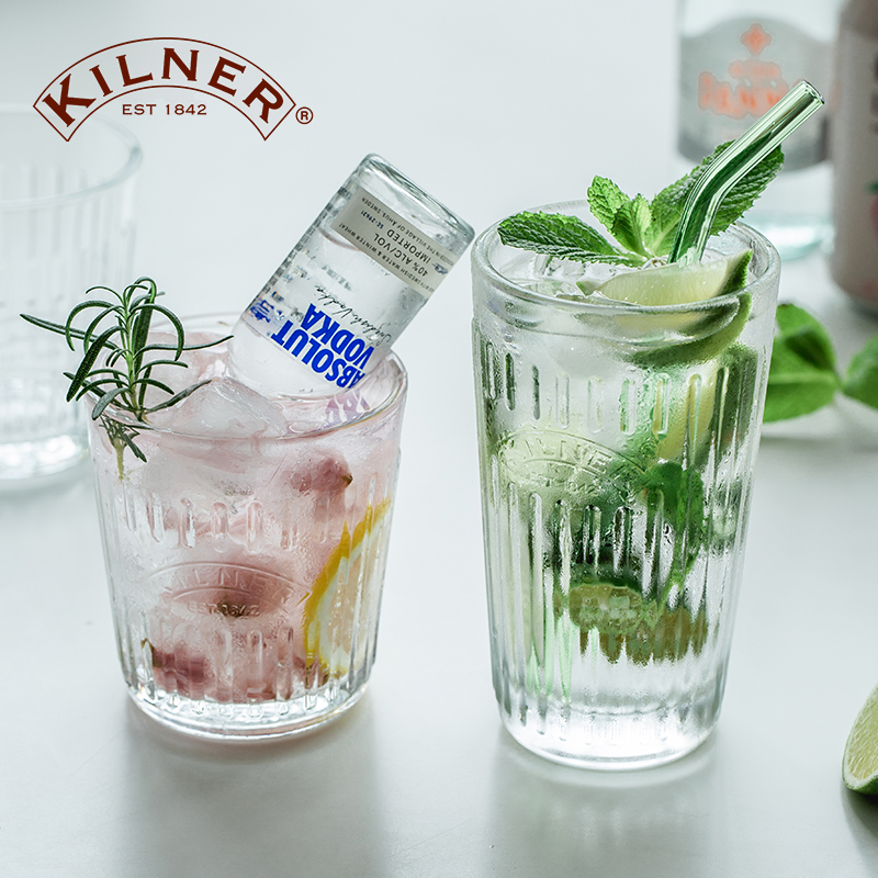 kilner鸡尾酒杯长岛冰茶杯复古水杯柯林杯海波杯玻璃杯莫吉托杯子