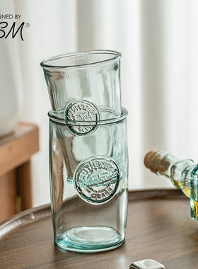 西班牙进口VSM玻璃杯复古威士忌洋酒杯家用啤酒果汁饮料喝水杯子