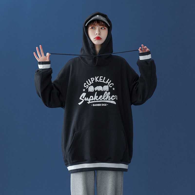 Japanese polar bear cartoon hooded sweater for men and women