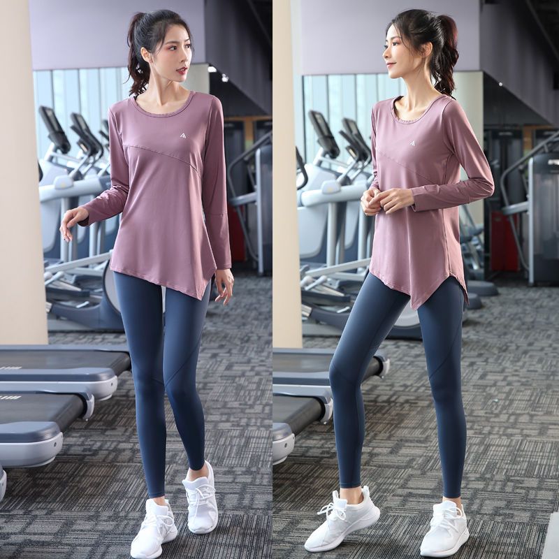 秋季运动衣服健身房加大码跑步宽松速干专业瑜伽套装胖mm女200斤