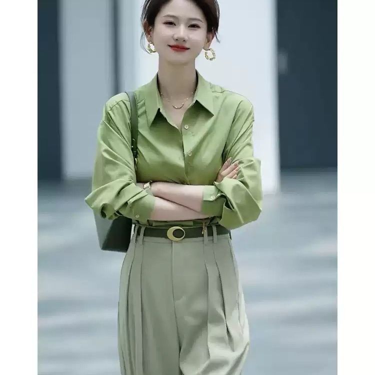 秋季新款高级时装套装2025干练气质女装小香风衬衫阔腿裤两件套