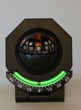 车载指南针水平坡度仪二合一越野汽车高精度指南球内饰汉字显示