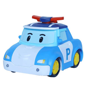 变形珀利警长poli玩具儿童警车罗伊救援车安巴男孩宝宝汽车2-4岁3