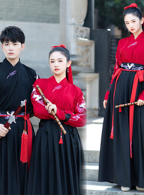 仙鹤古装仙鹤汉服绣花