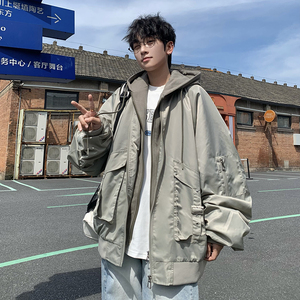 709-JK911-P130 情侣美式棒球服假两件飞行员夹克休闲外套连帽男图片