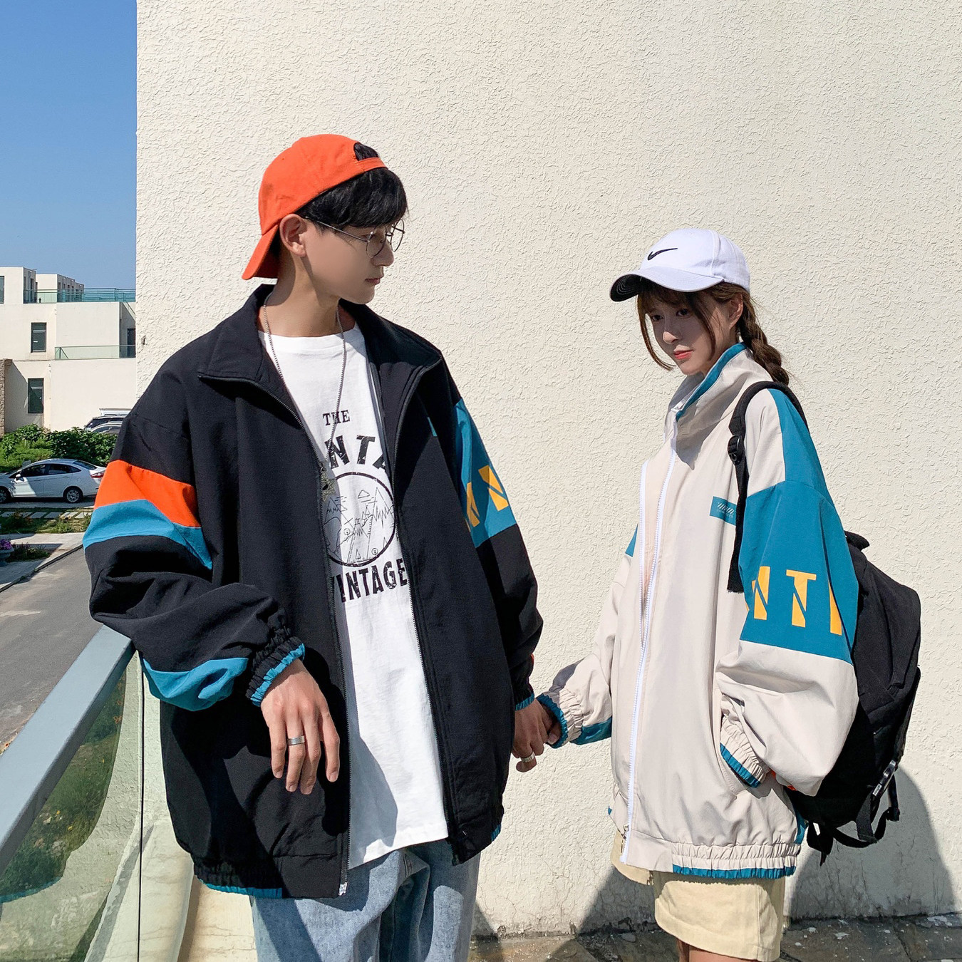 709-MY611-P105冬季情侣开衫潮流加厚夹棉拼色百搭棉衣外套男,男装棉衣,星座709