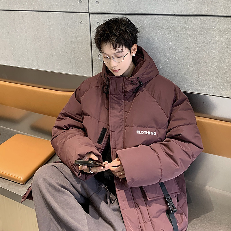 709-MY1617-P160 冬季连帽工装大口袋棉衣高级感外套面包服男图片