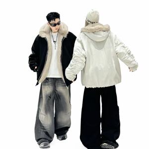 709-MY1800-P160冬季新款情侣座山雕连帽棉服外套潮