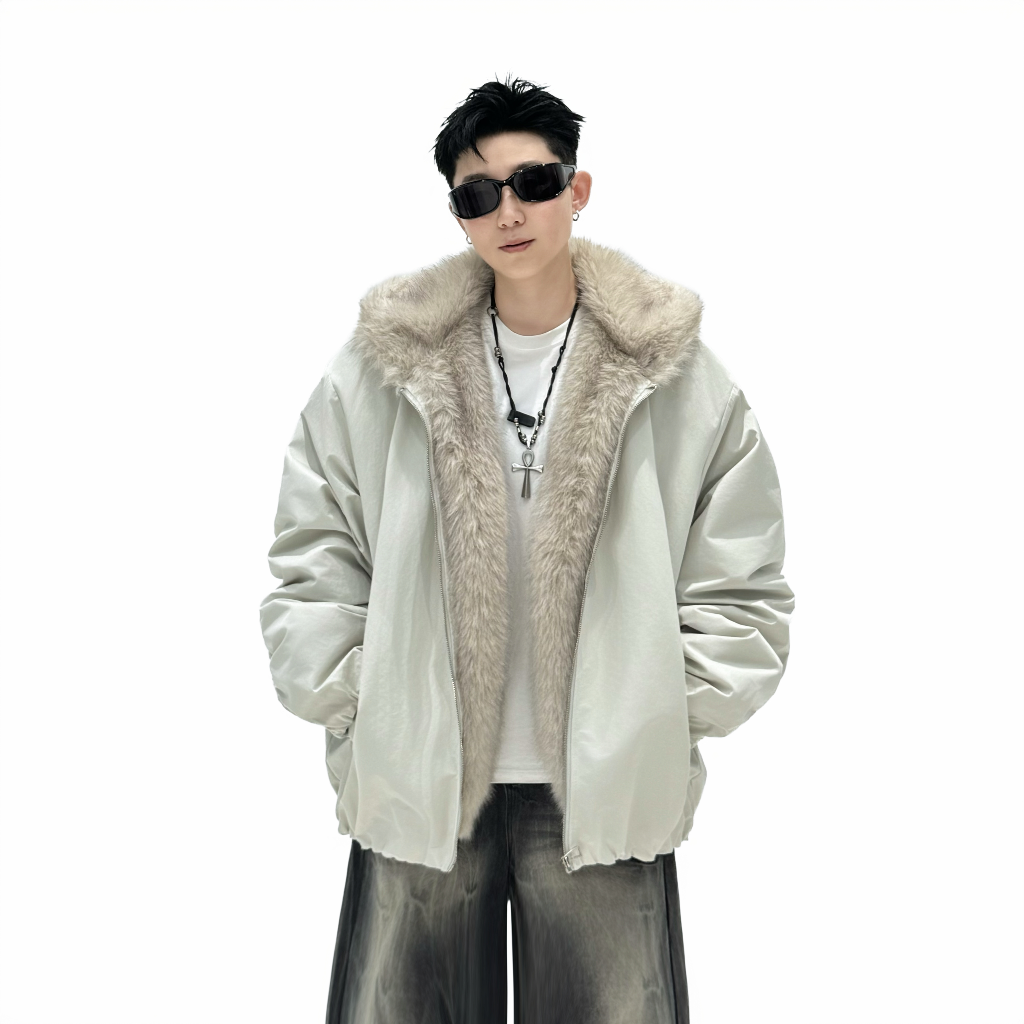 709-MY1800-P160冬季新款单人座山雕连帽棉服外套潮，男装棉衣，星座709
