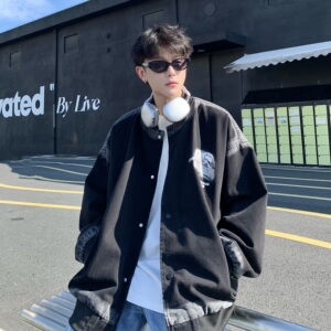 709-JK22-P115 单人 春季新款棒球领牛仔夹克图片