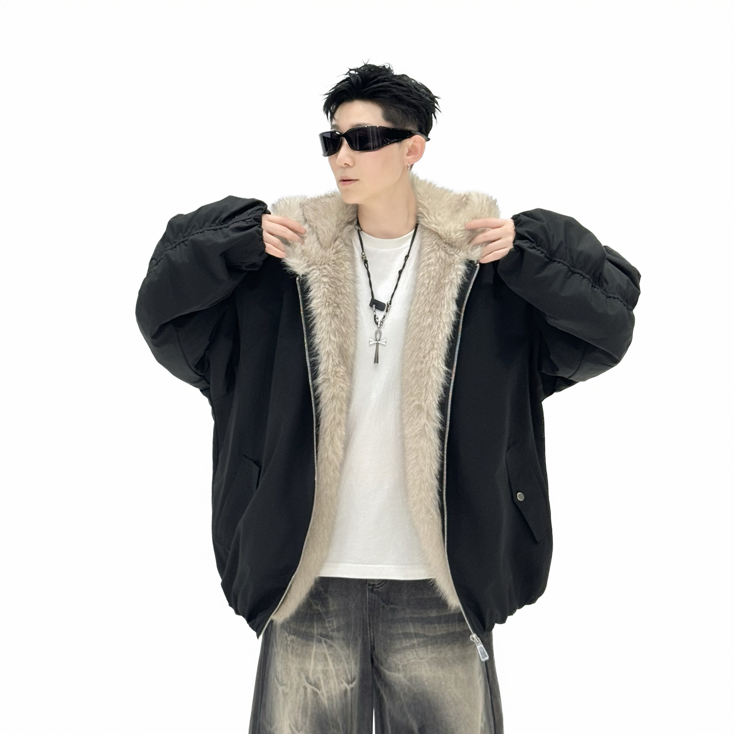 709-MY1800-P160冬季新款单人座山雕连帽棉服外套潮,男装棉衣,星座709