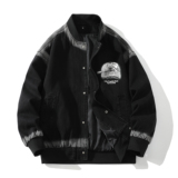 709-JK22-P115白底春季新款棒球领牛仔夹克，男装夹克，星座709