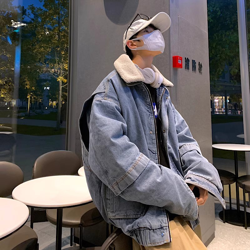 709-MY1002-P115情侣冬季单人牛仔开衫翻领纯棉加厚潮流百搭男，男装卫衣，星座709